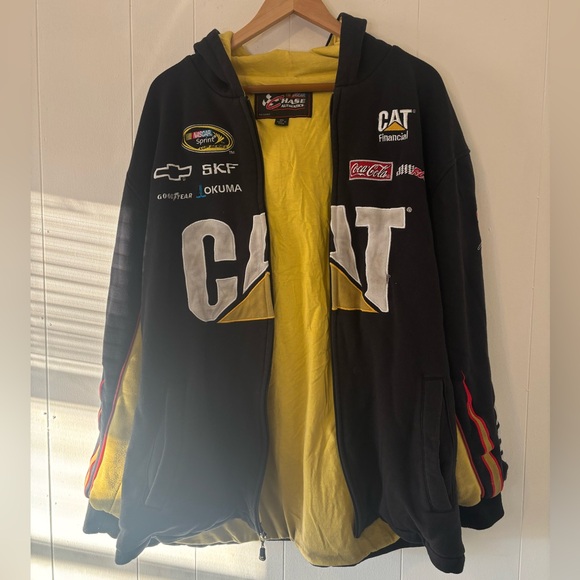 Vintage Nascar Full Zip Jacket Jeff Burton #31 CAT Caterpillar Racing Size 3XL - Picture 16 of 16